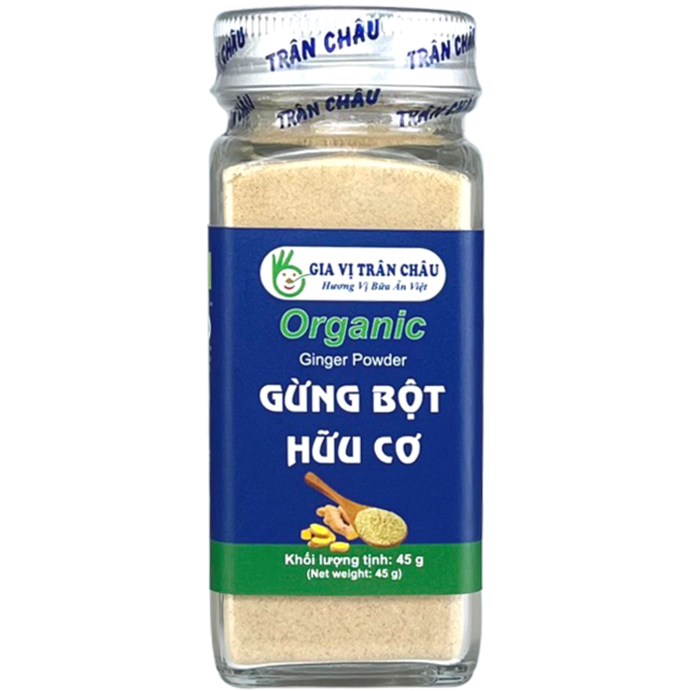 Gừng Bột Hữu Cơ Trân Châu 45g