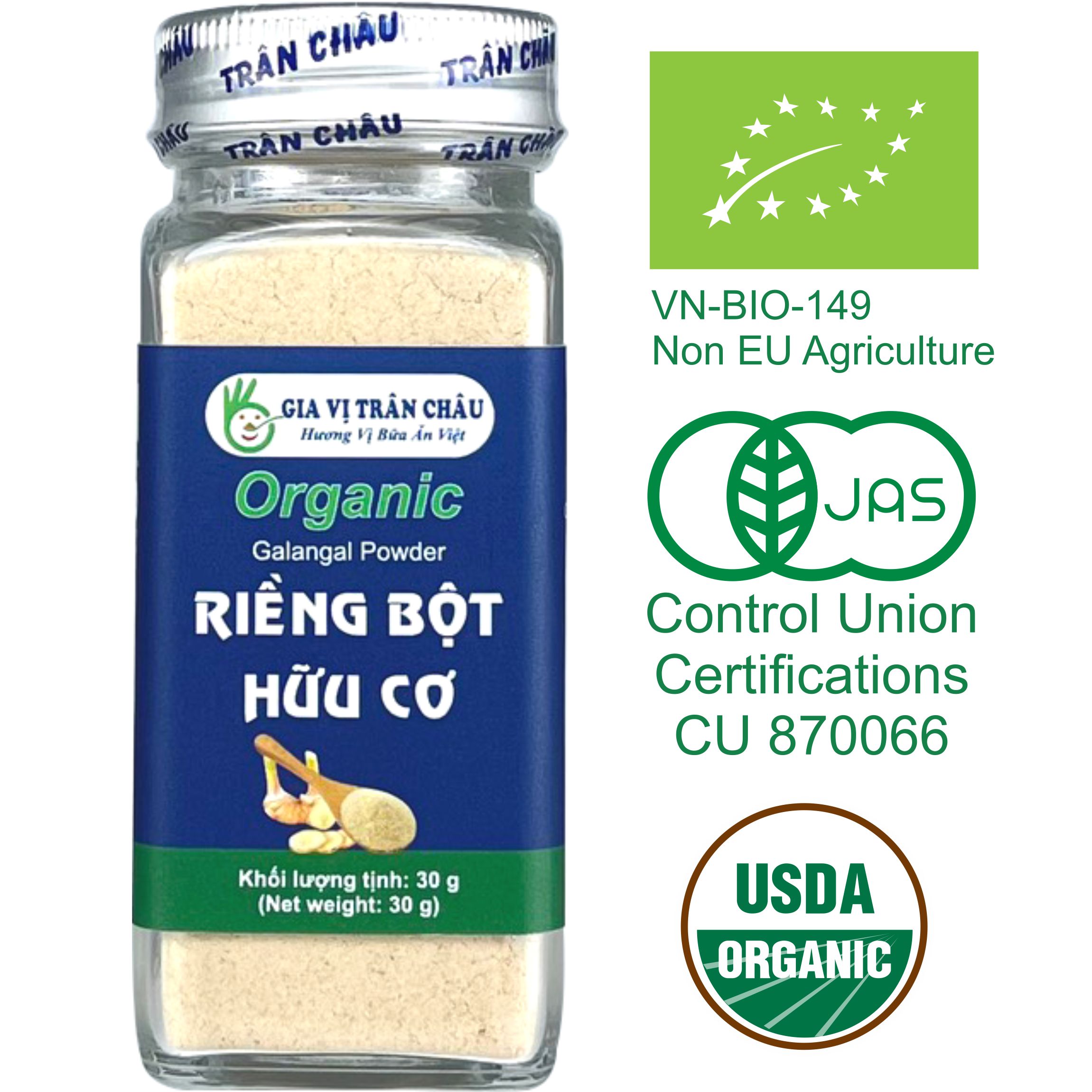 Riềng Bột Hữu Cơ Trân Châu 30g